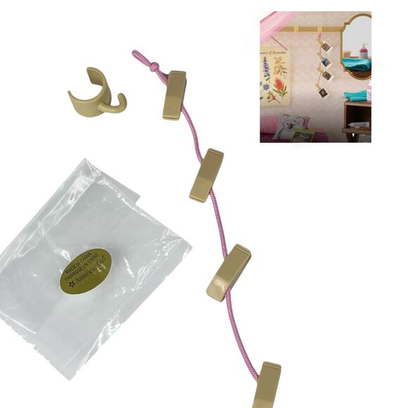 NEW American Girl Kira Comfy Platform PHOTO HANGER & HOOK Set For Tent Hanging - Picture 1 of 8